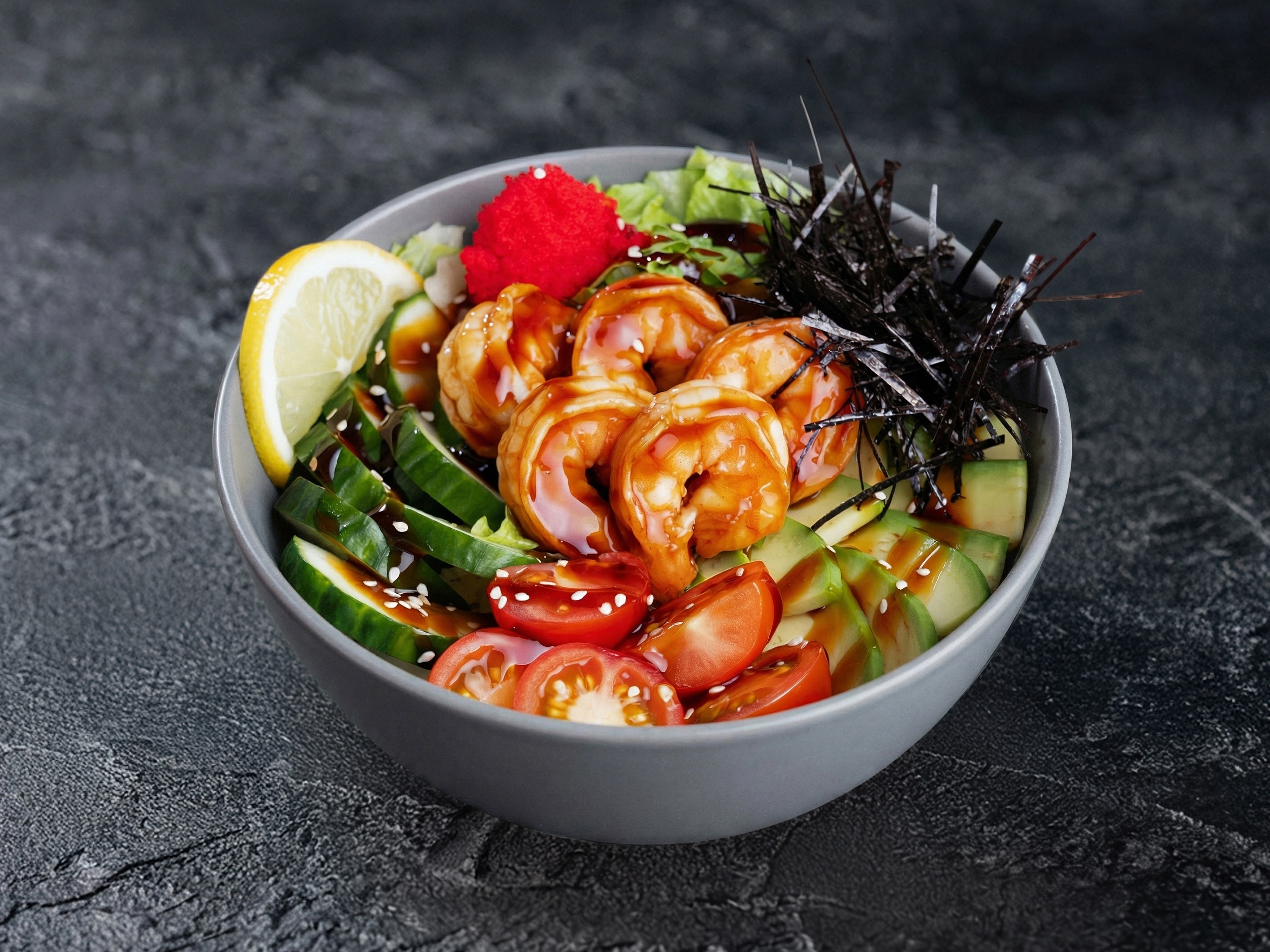 Поке с креветками