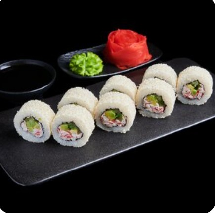 Ролл Калифорния в кунжуте