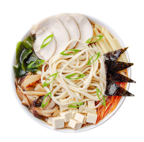 Рамэн с цыпленком, маринованным бамбуком и грибами шиитаке