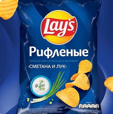 Lays рифленый Сметана и лук M