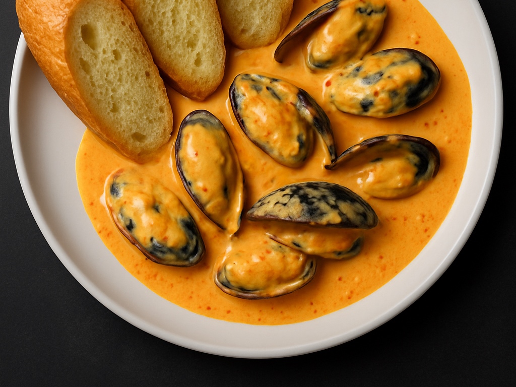 Мидии в соусе Том ям