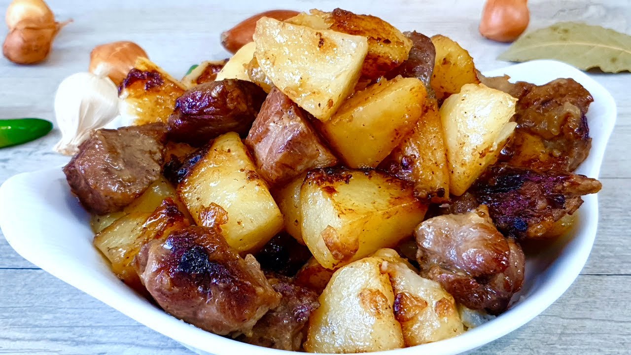 Жареная картошка с мясом