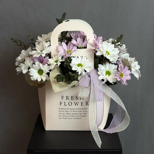 Цветочная сумочка с хризантемой