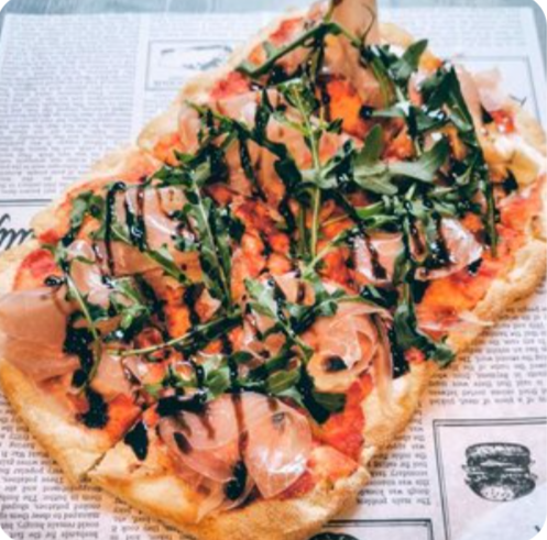 Римская пицца Прошутто-Страчателла (20×30 см)