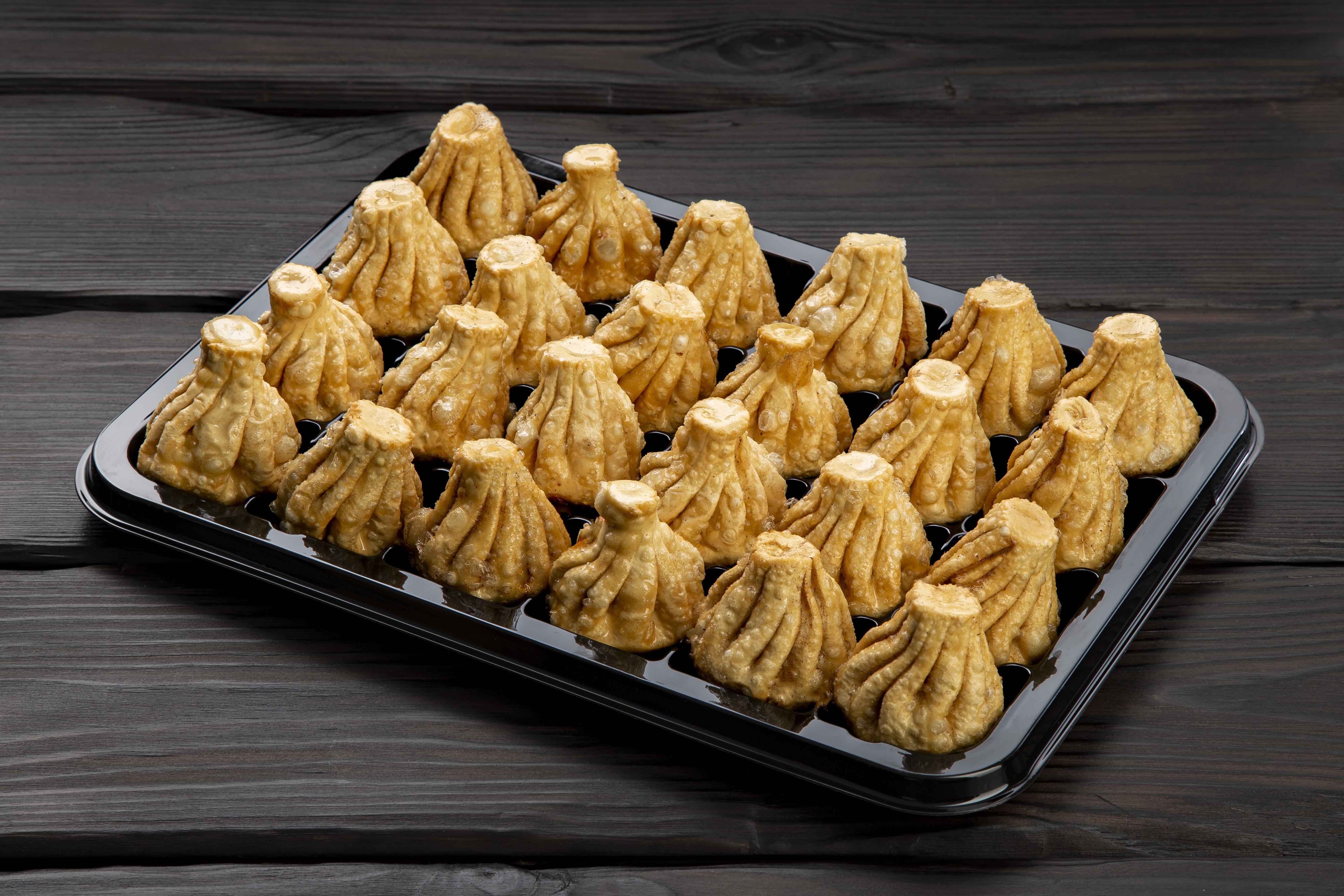 Платтер мини-хинкали с говядиной жаренные