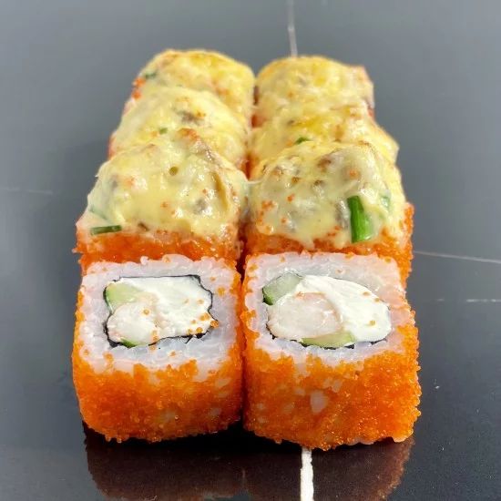 Запеченный угорь-креветка