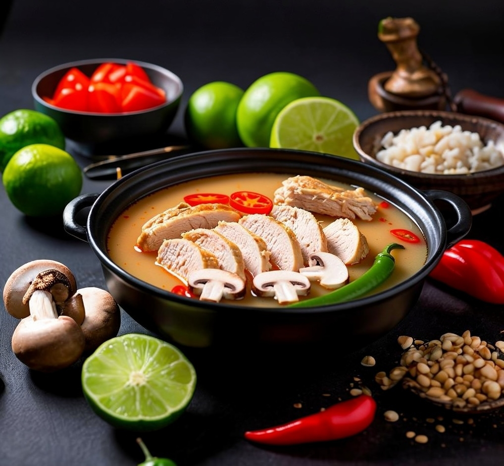 Суп Том ям с цыпленком