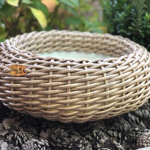 Кашпо из ротанга ручной работы 8л