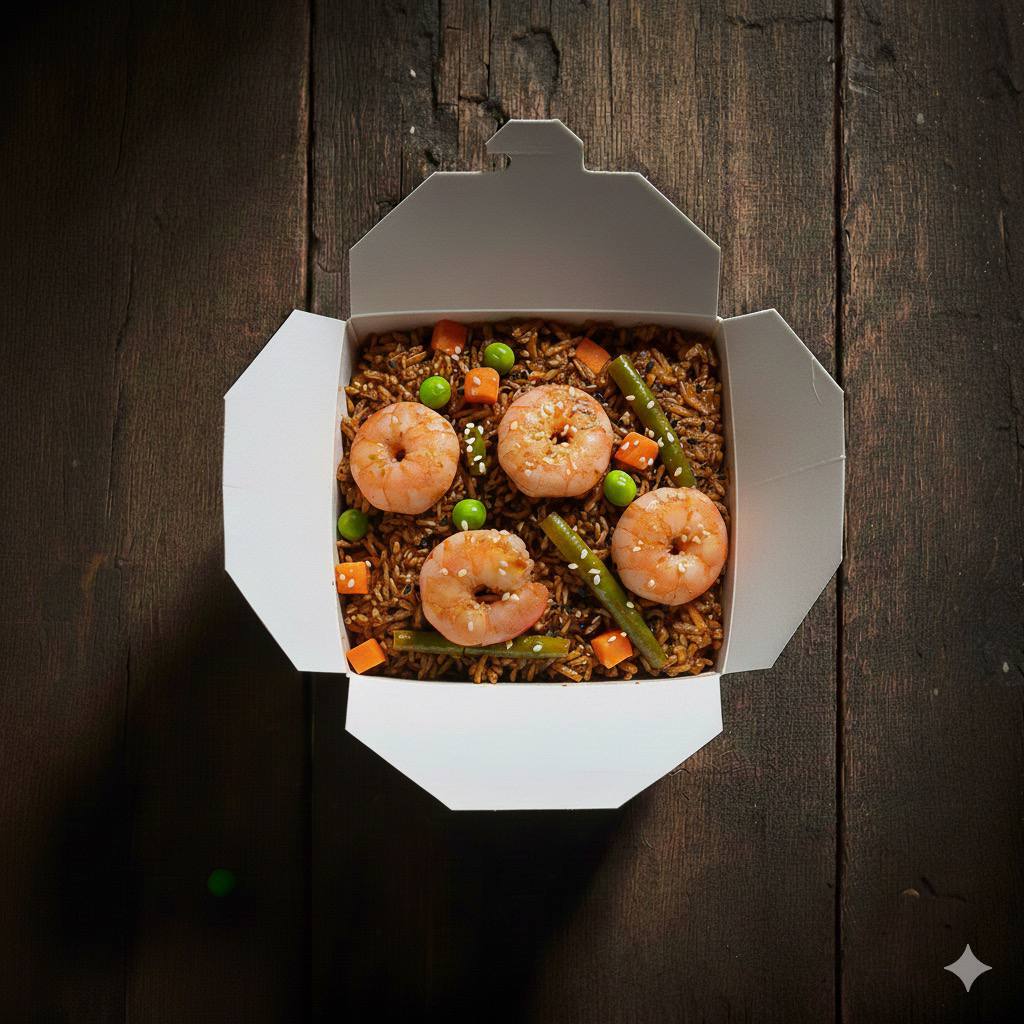 Тяхан с креветками