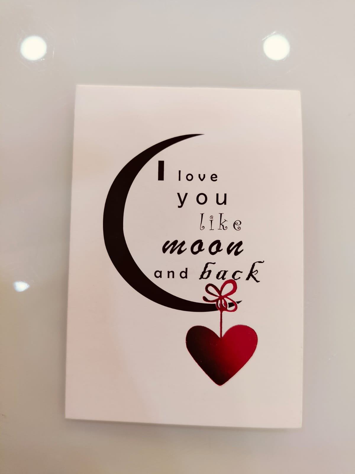 Открытка I love u like moon and back
