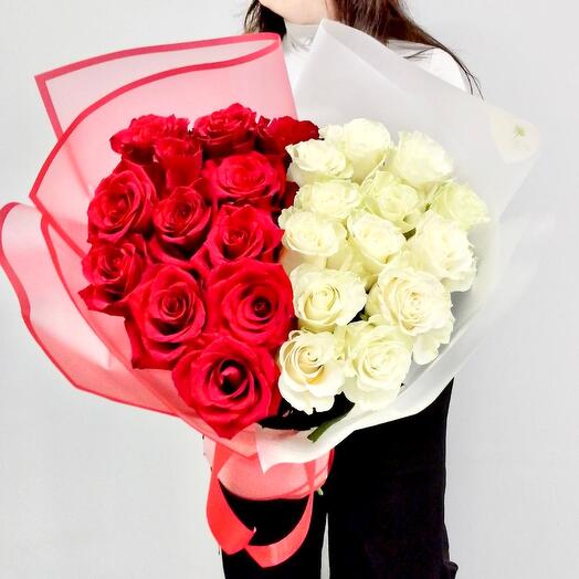Букет «Вторая половинка» из премиальных эквадорских роз