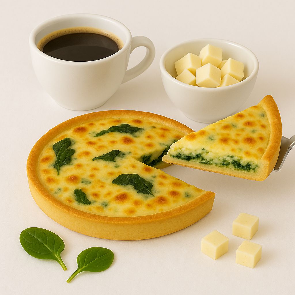 С творожным сыром и шпинатом, средний