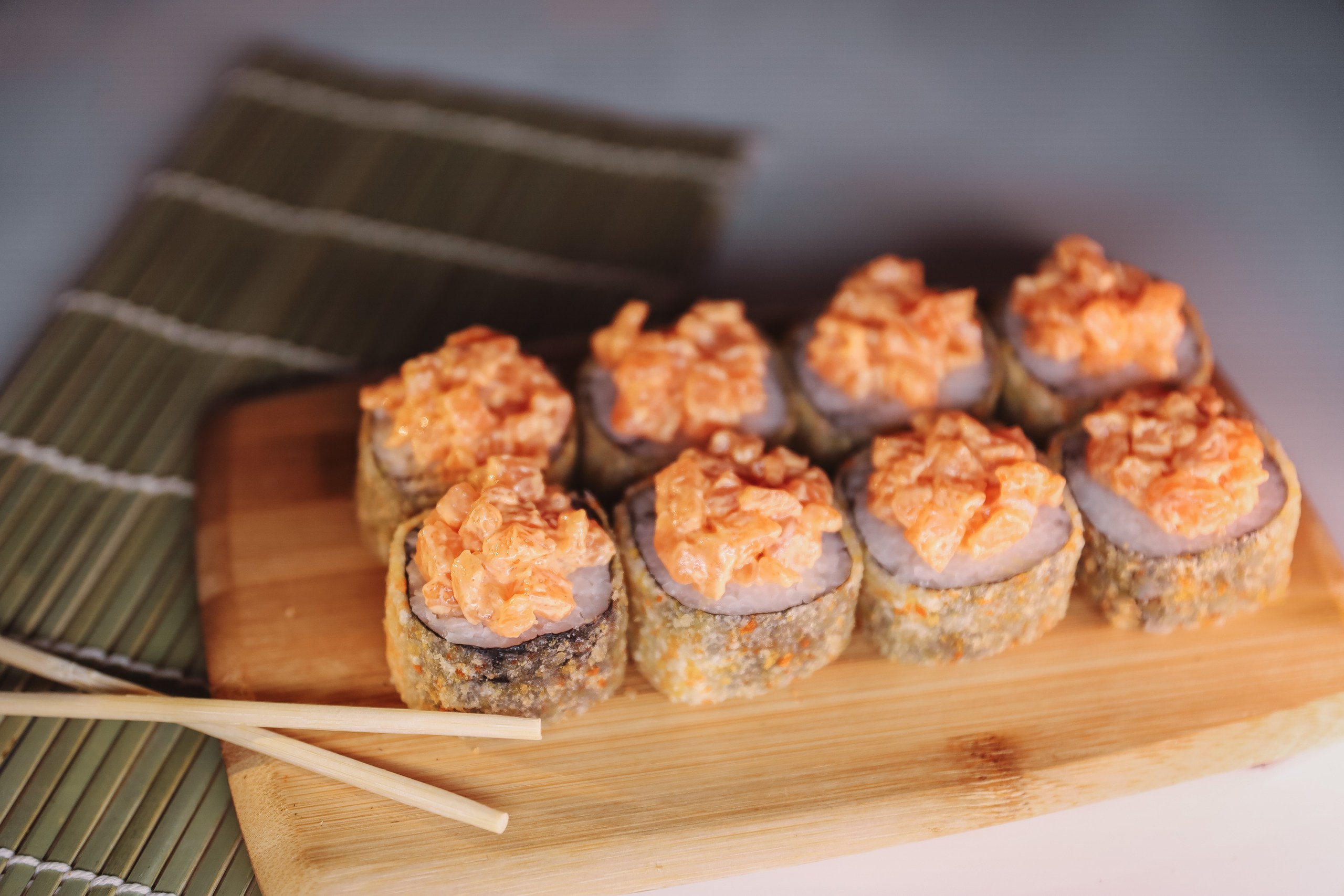 Острый лосось темпура