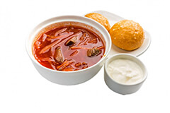 Борщ с пампушками