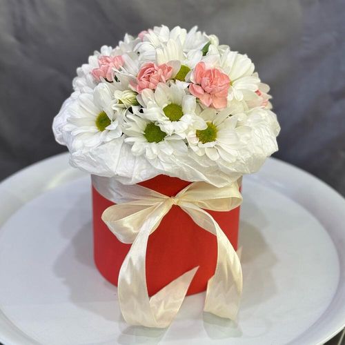 Букет из ромашек в коробке (к1952)