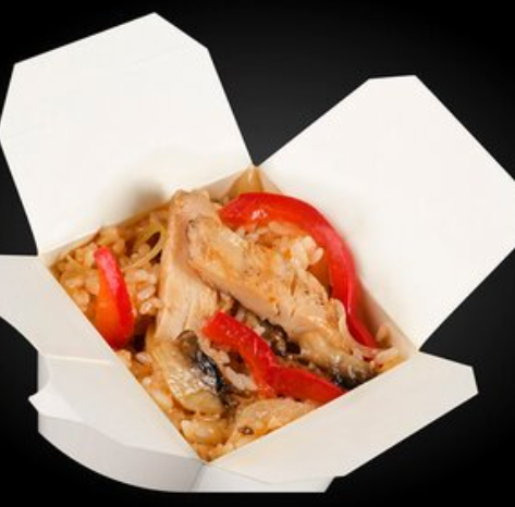 Рис с курицей в кисло-сладком соусе