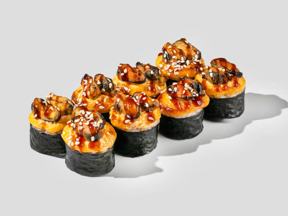 Запеченный с мидиями 8 шт.