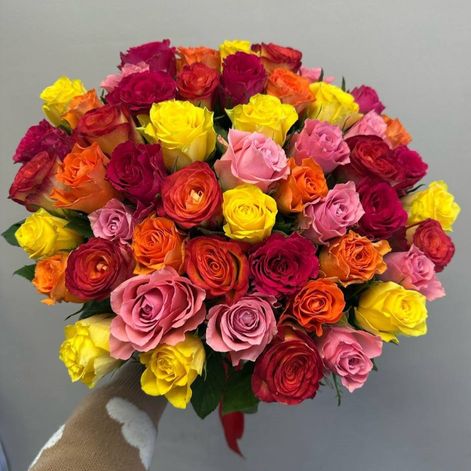 Букет из 51 кенийской розы микс