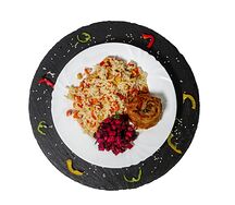 Рулет мясной с рисом