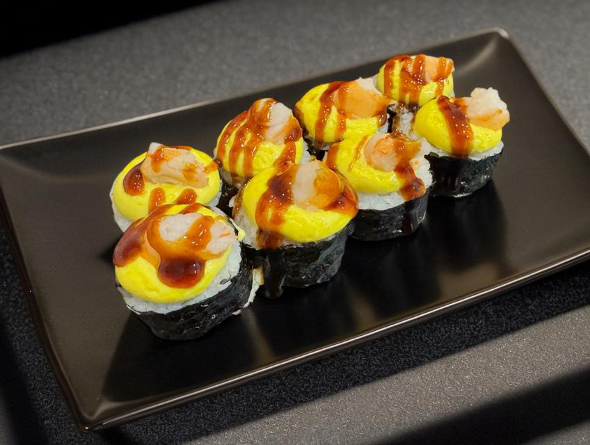 Унаги-онигара с креветкой