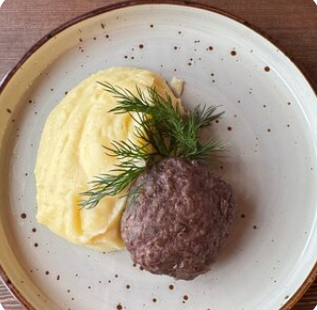 Котлета из индейки с пюре