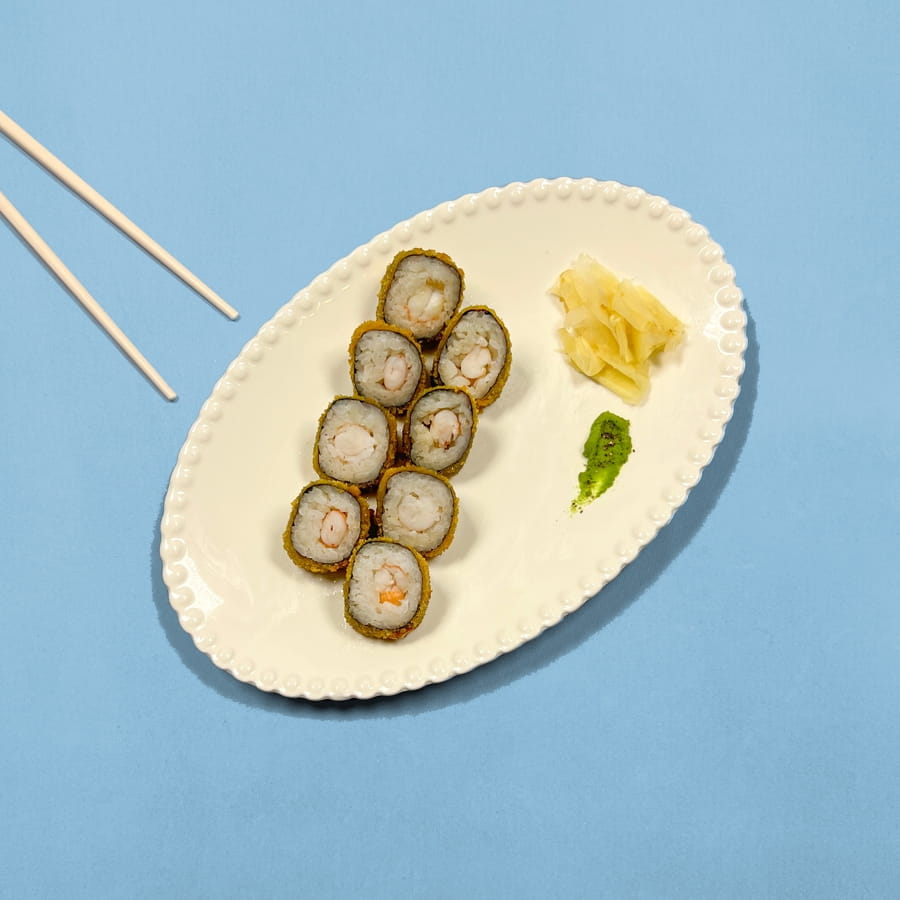 Жареные маки с креветкой