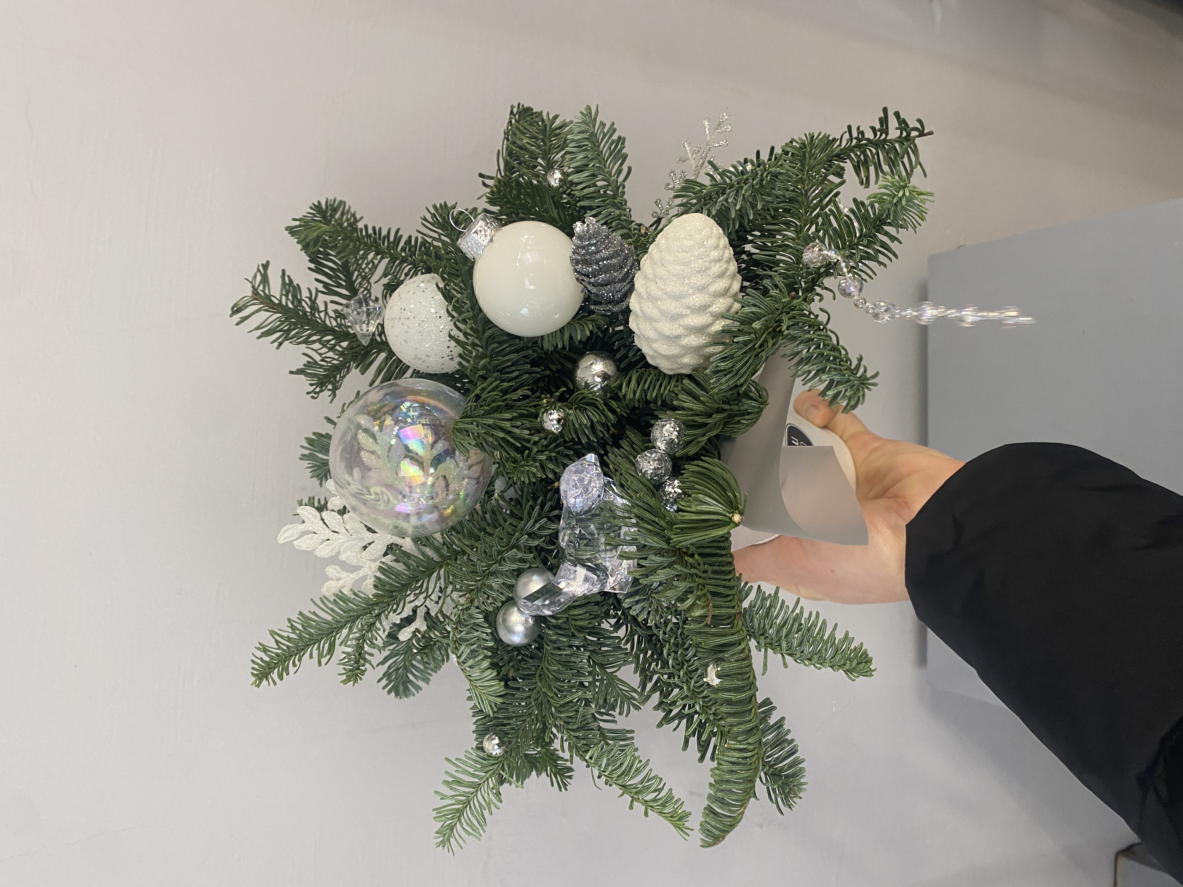 Новогодний стаканчик с птичкой