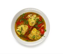 Куриный суп с мини хинкалями