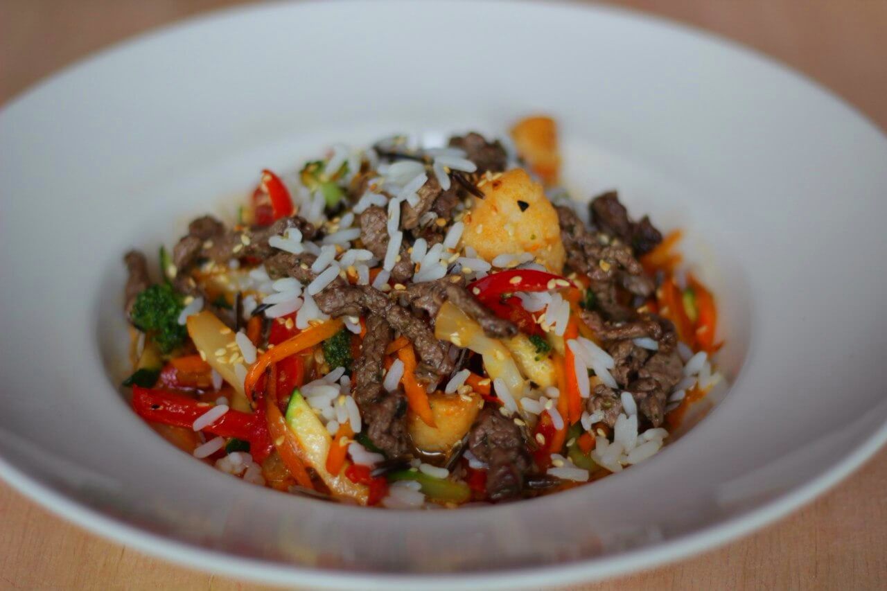 WOK ГОВЯДИНА, ОВОЩИ, РИС