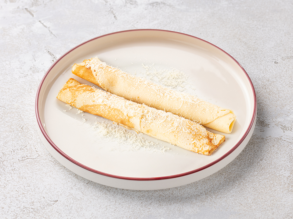 Блинчики с сыром и ветчиной