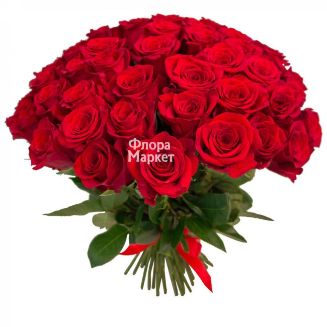 Шикарный - 51 красная роза Red Naomi