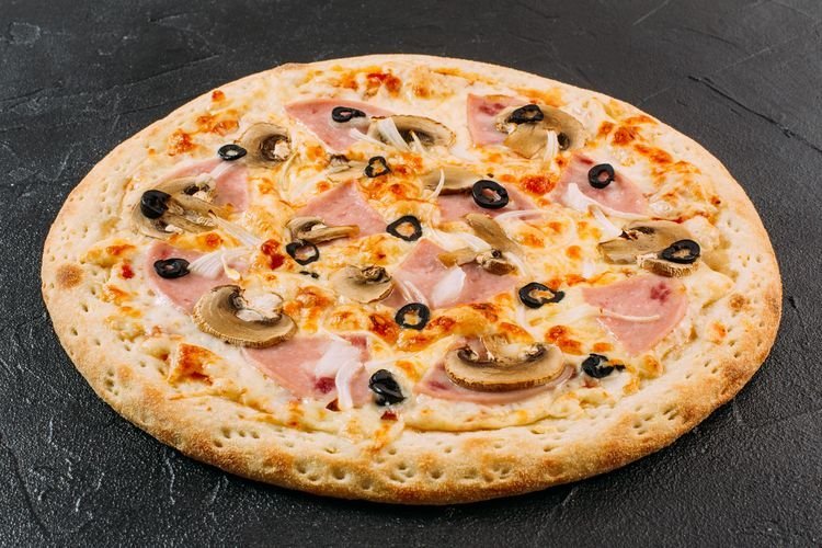 С грибами 28см