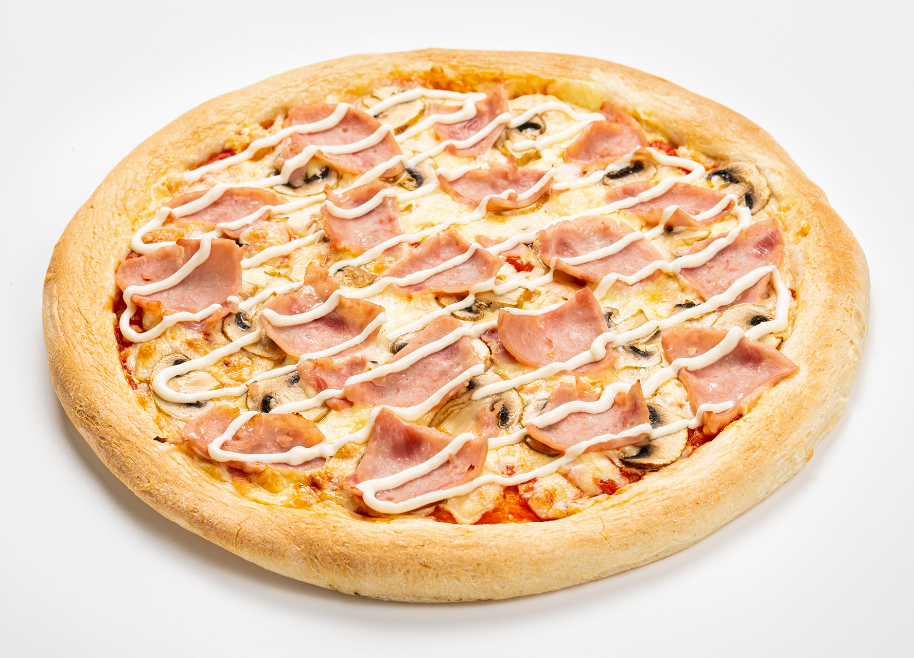 Ветчина и грибы 31 см тонкое тесто