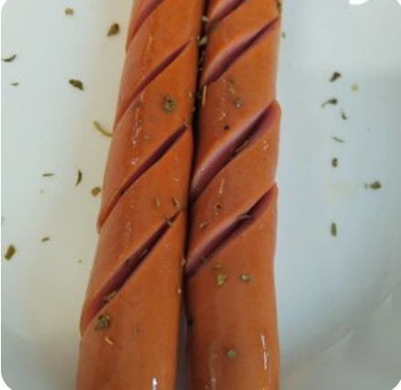 Сосиски, жаренные во фритюре 2шт