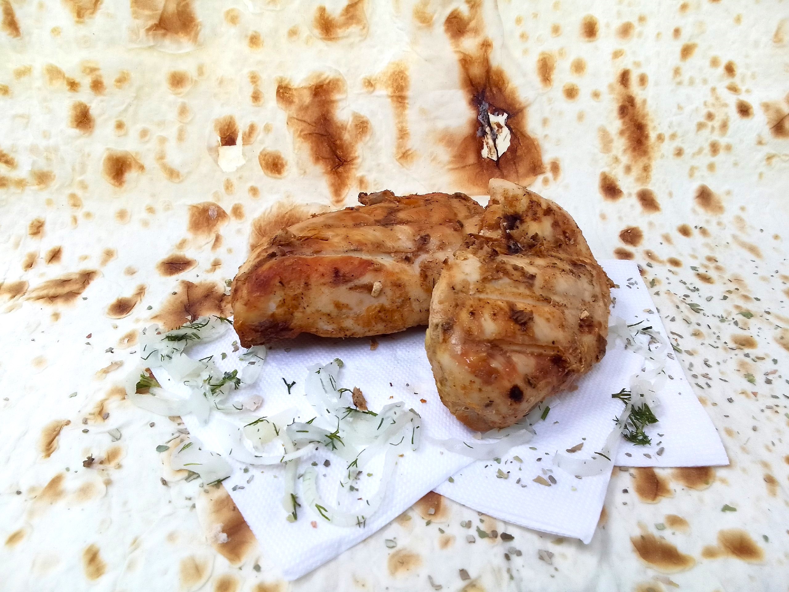 Шашлык из куриного филе на углях