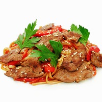 Лапша удон с курицей