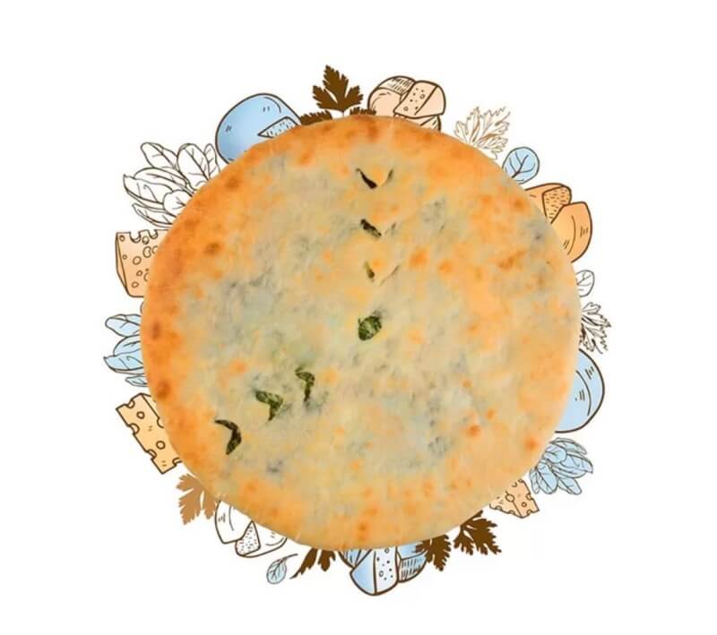 Пирог с сыром и зеленью