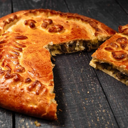Пирог с картофелем и грибами
