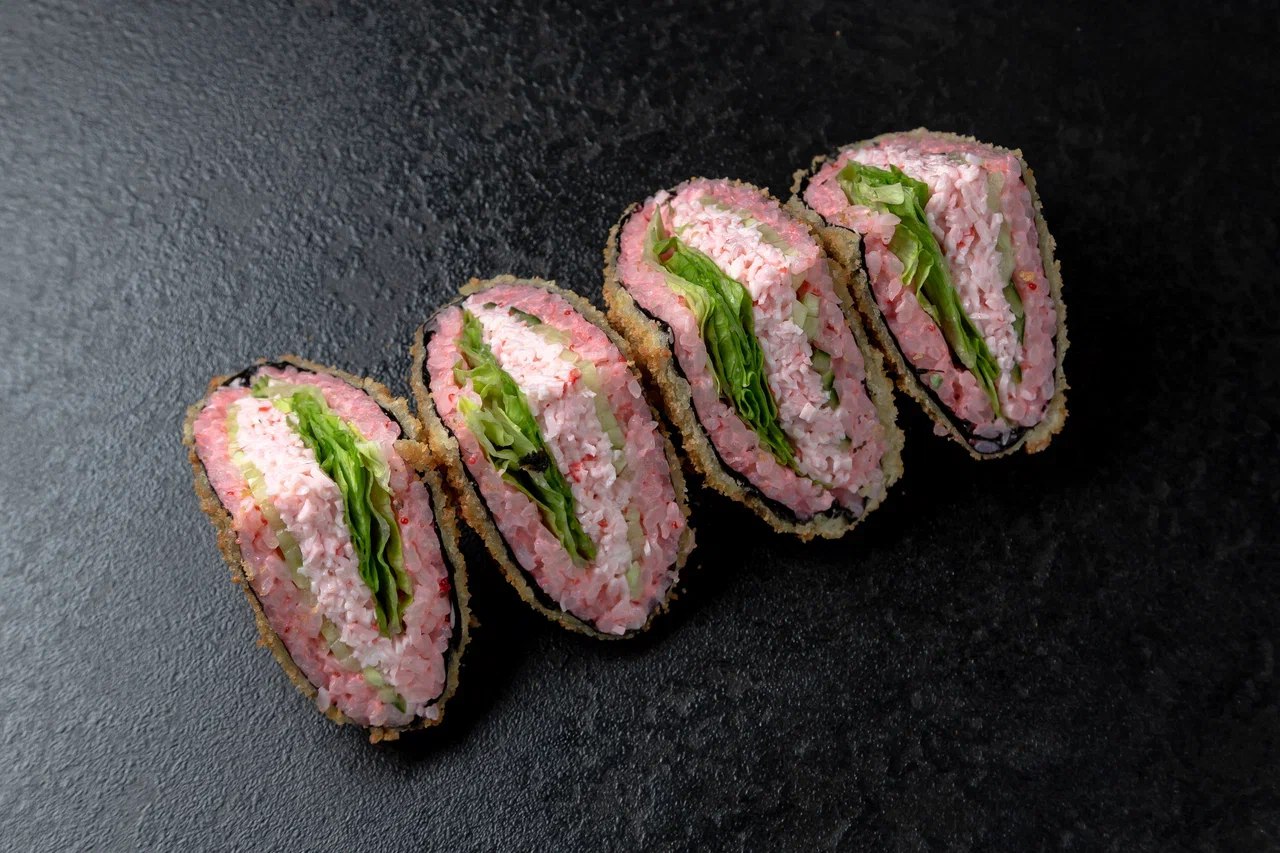 Рисовый сэндвич с крабом 