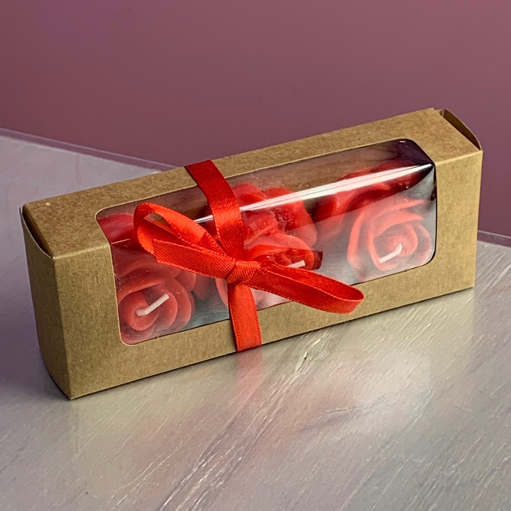 Набор свечей Красные розы