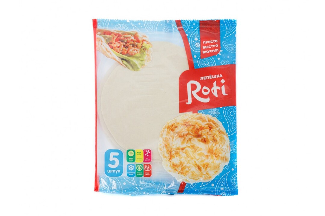 Лепешка Roti замороженная 5 шт 450 г(Продукт замороженный)