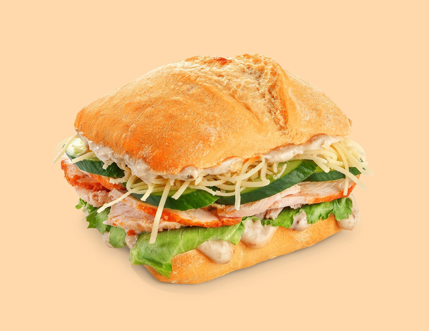 Чиабатта цезарь из печи