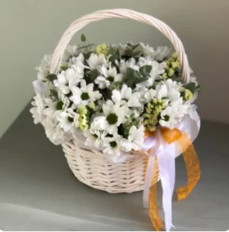 Корзина ромашек