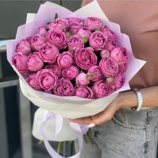 Пионы пионовидные розы букет милашке