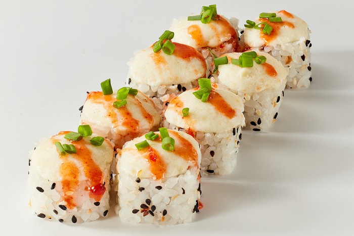 Запеченный с лососем Терияки