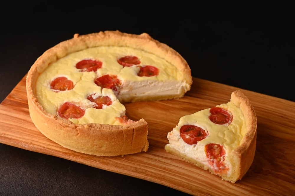 Пирог со сливоч. сыром и вялен. томатами