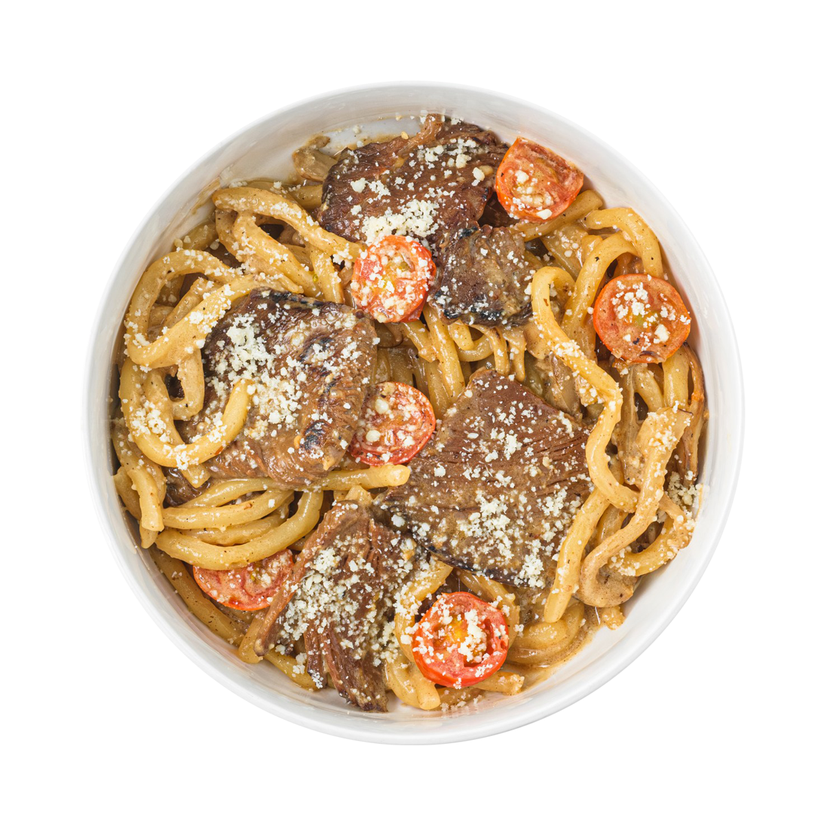 Сливочный удон с говядиной