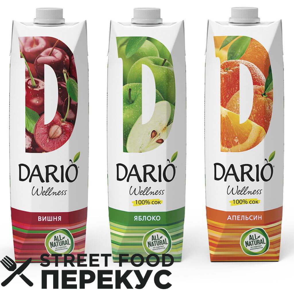Сок натуральный Dario Wellness 1 л.