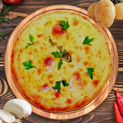 Пирог с картофелем и сыром 25см