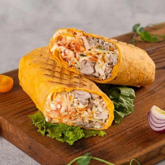 Шаурма мини классическая с горчичным соусом